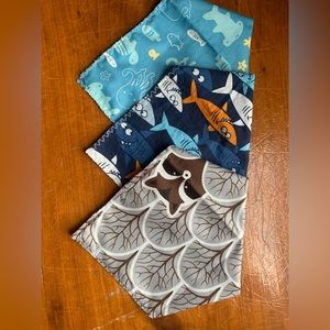 Boy dog bandana 13 inches snap on button